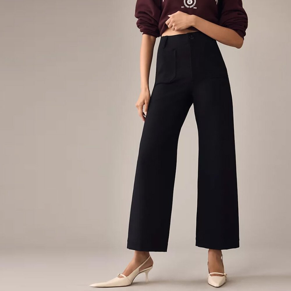 Anthropologie Maeve Colette Cropped Ponte Pants Size 29